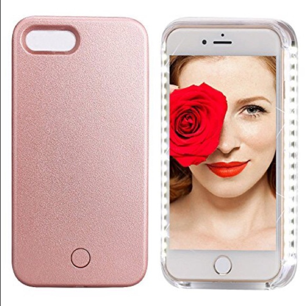 Sanluba Selfie LED Light iPhone Case - ROSE GOLD